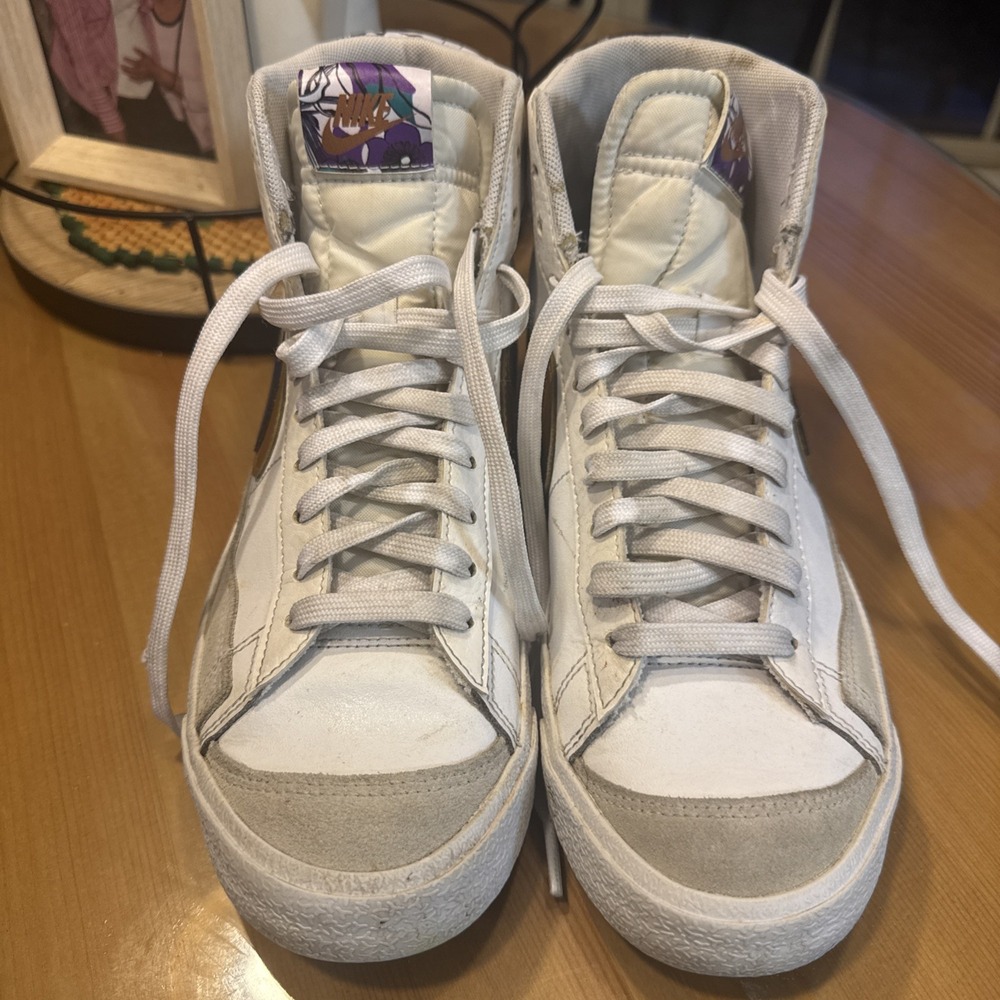 Nike Blazer Mid 77 SE Double Swoosh White Blue VoidDD1847-102 Sz 7Y/ 8.5-9 Women